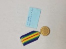 Original Victory Medal, også kendt som Inter-Allied Victory Medal, som blev uddelt til soldater og andre fra de allierede lande, der gjorde tjeneste under Første Verdenskrig