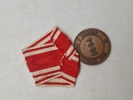 Original 1864 krigs deltager medalje med krydsbånd 