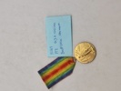 Original engelsk ww1 Victory Medal - Navngiven