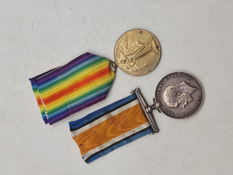 Originale engelsk ww1 medalje lot, navngivet 