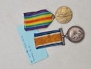 Originale engelsk ww1 medalje lot, navngivet 