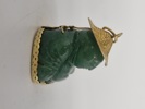 Original 14 karat guld og jade buddha 