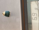 Original 14 karat guld og jade buddha 