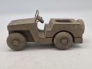 Original træ legetøjs bil lavet som Willys Jeep lige efter WW2 