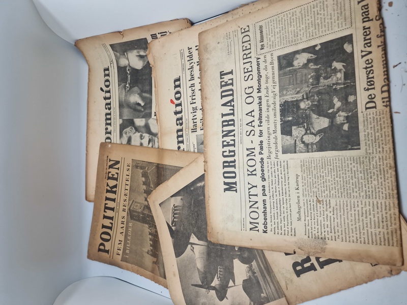 Samling originale danske ww2 aviser