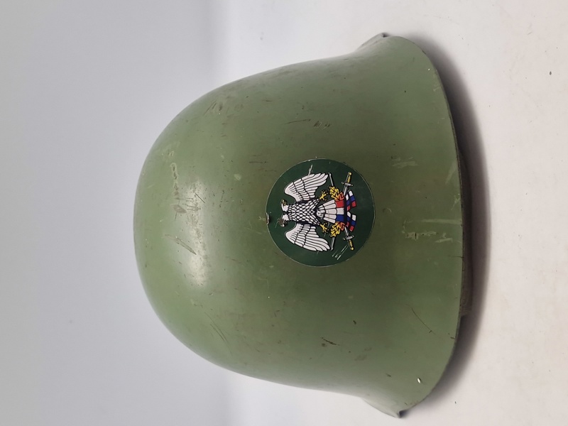 Sjælden original Yugoslavia - Serbia - steel helmet M-59 med decal 
