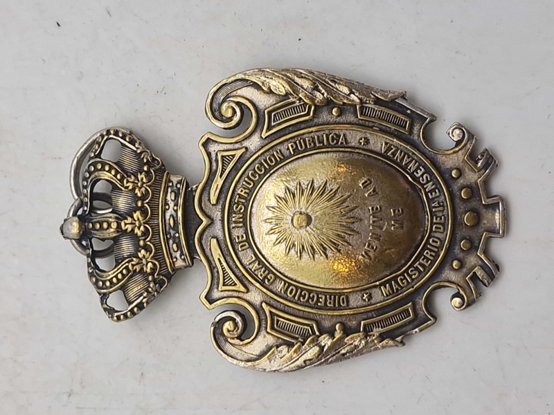 Original spansk medalje, der fejrer Alfonso XIII's kroning eller myndighedsovertagelse i 1902