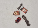 Lot kongemærker, Georg Jensen, sterlingsølv og emalje og ww2 DKB mærke af sølv 