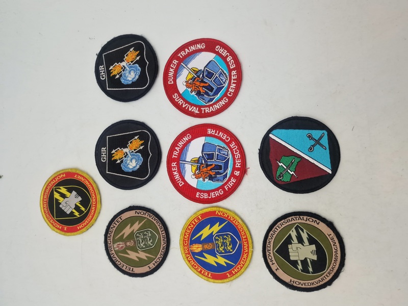 Lot originale danske patches 