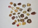Lot pins og regiments mærker 
