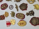 Lot pins og regiments mærker 