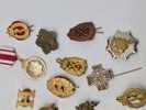Lot pins og regiments mærker 
