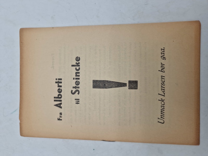 Original politisk ww2 pjece - "Fra Alberti til Steincke"