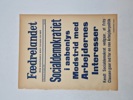 Original “spiseseddel” fra den danske nazistiske avis “Fædrelandet” 