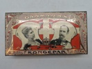 Original Blikæske, tobaks dåse, dekorret med Danmarks Kongepar - Frederik VIII og Dronning Louise.