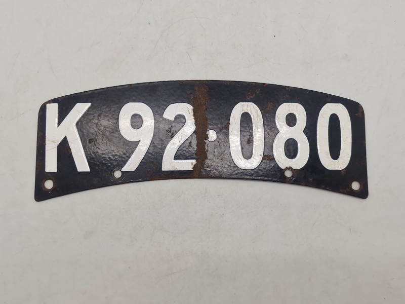 Original dansk emalje nummerplade MC