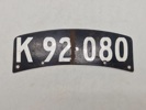 Original dansk emalje nummerplade MC