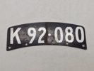 Original dansk emalje nummerplade MC