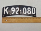 Original dansk emalje nummerplade MC