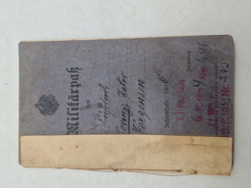 Original Tysk WW1 soldaterbog sønderjyde 
