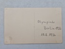 Originalt olympiaden 1936 postkort