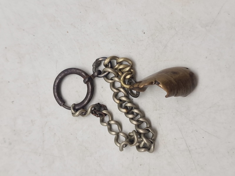 Originalt Tysk WW1 urkæde me projectile der sårede ejeren  