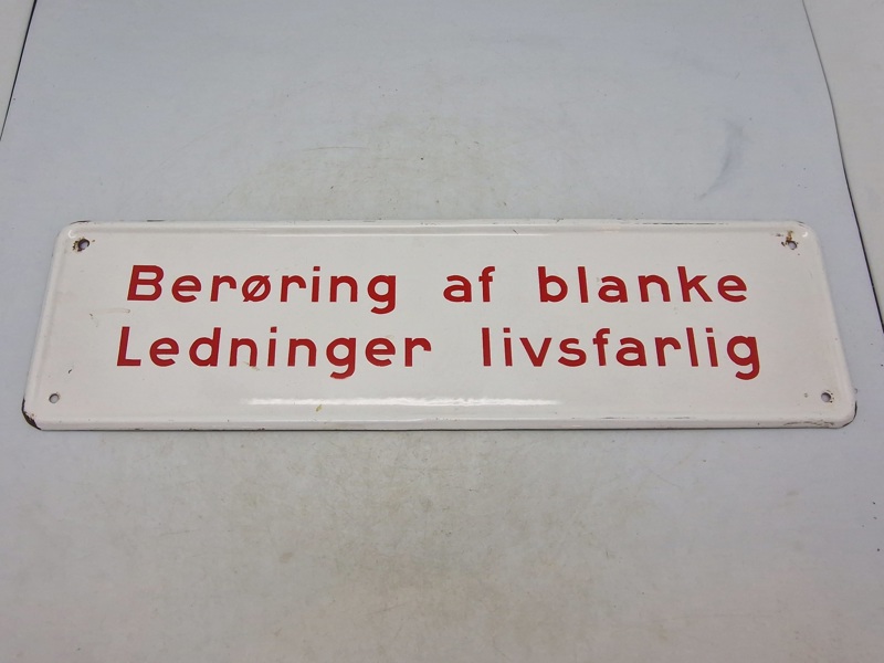 Originalt Emaljeskilt 