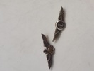 Original Observer Wing & Naval Aviator Badge, sterlingsølv, ww2 miniture 
