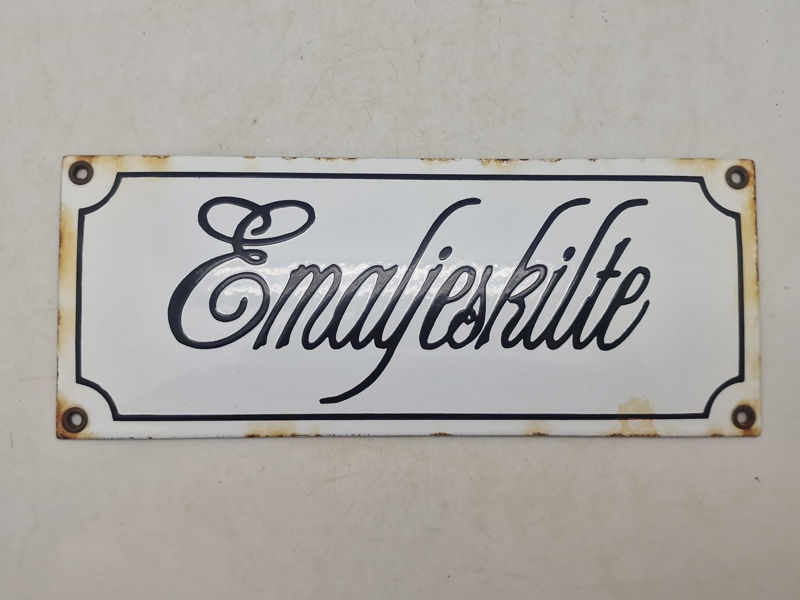 Originalt emaljeskilt 