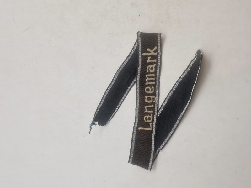 Tysk WWII - SS-ærmestribe fra 27. SS-Freiwilligen-Grenadier-Division Langemark - efterkrigs