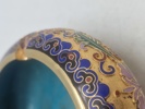 Originalt kinesisk cloisonné emalje askebæger
