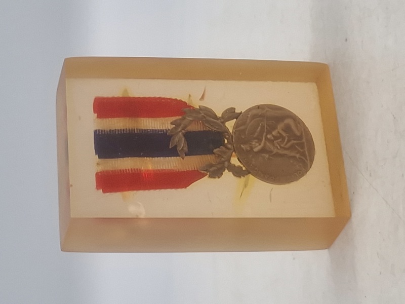 Original Médaille de la Police Française støbt i resin
