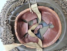 Original Belgisk hjelm med Engelsk WW2 net 