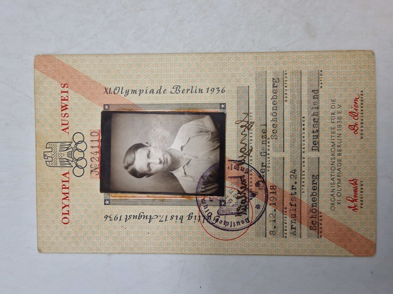 Originalt Olympiaden 1936 Adgangstilladelse