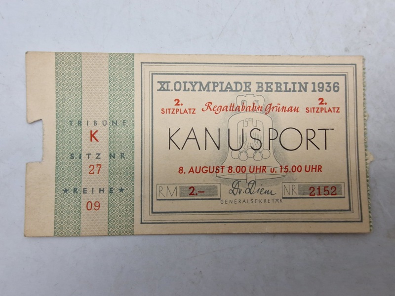 Originalt Olympiaden 1936 bilet