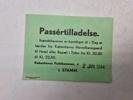 Original Passertilladelse fra København 1944 