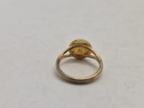 Marguerit ring i forgyldt 925 sterling sølv og emalje, stemplet BH af Bernhard Hertz.
