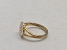 Marguerit ring i forgyldt 925 sterling sølv og emalje, stemplet BH af Bernhard Hertz.