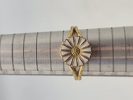 Marguerit ring i forgyldt 925 sterling sølv og emalje, stemplet BH af Bernhard Hertz.