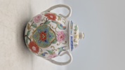 Original TAKAHASHI JAPAN Porcelain Chinoiserie Style Sugar Bowl