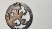Stor Frederecia  broche af sterlingsølv 