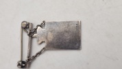 Originalt Georg Jensen kongemærke, sterlingsølv og emalje 