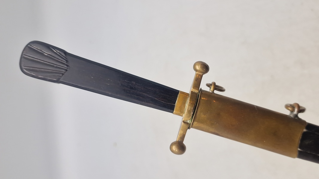 Original Original Dansk Dolk for model 1870 for underlæger og underdyrlæger låneeksemplar krone 10