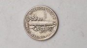 Original 1943 Mercury Dime, også kendt som en Winged Liberty Head Dime, sølv