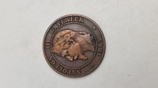 fransk 10 Centimes-mønt fra Napoleon III's regeringstid, præget mellem 1852 og 1857