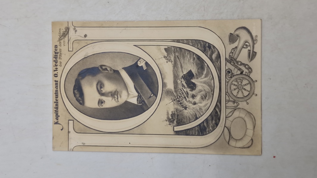 Originalt tysk ww1 marine postkort