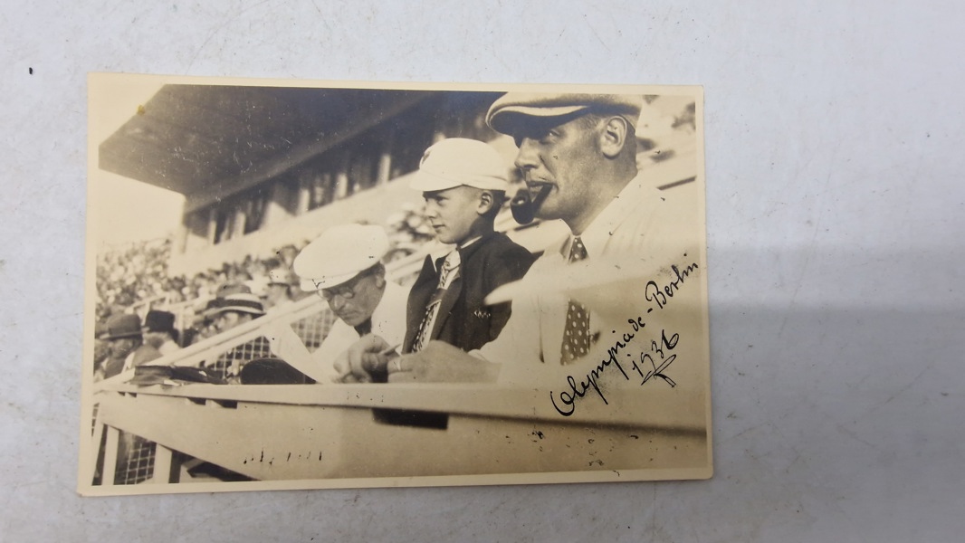 Originalt tysk postkort, olympiaden 1936