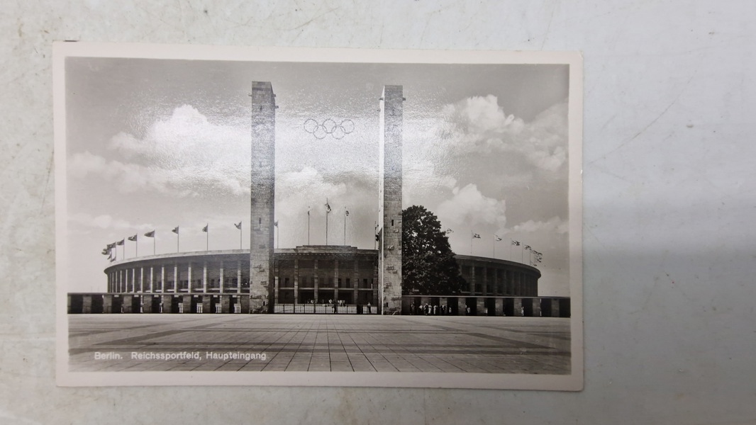 Originalt tysk postkort, olympiaden 1936