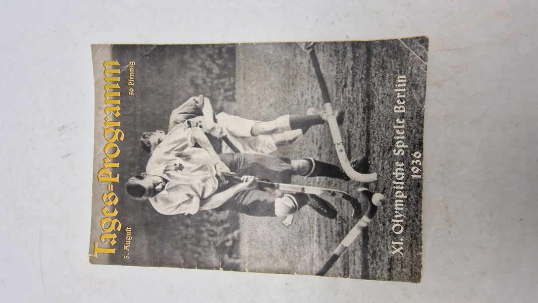 Originalt Tagesprogramm für den 5. August der XI. Olympischen Spiele in Berlin im Jahr 1936