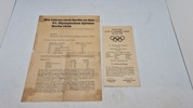 Originale tyske olympiade papirer - 1936